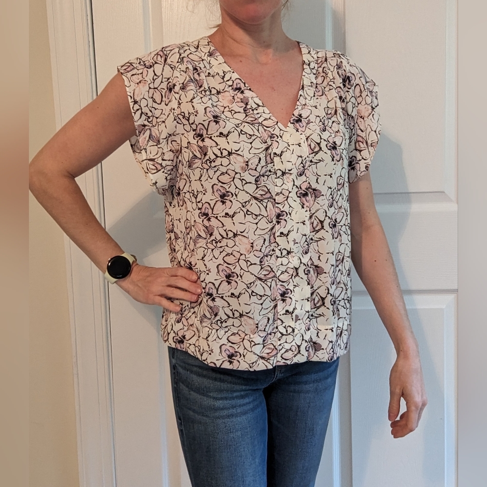 Q & A | Rufis Cap Sleeve Blouse | White | SP